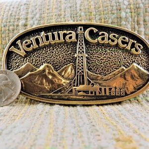 Vintage Solid Brass Ventura California Belt Buckle